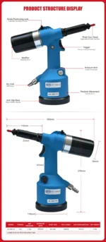 Remachadora Oleoneumatica de Tuercas Remache - Image 4